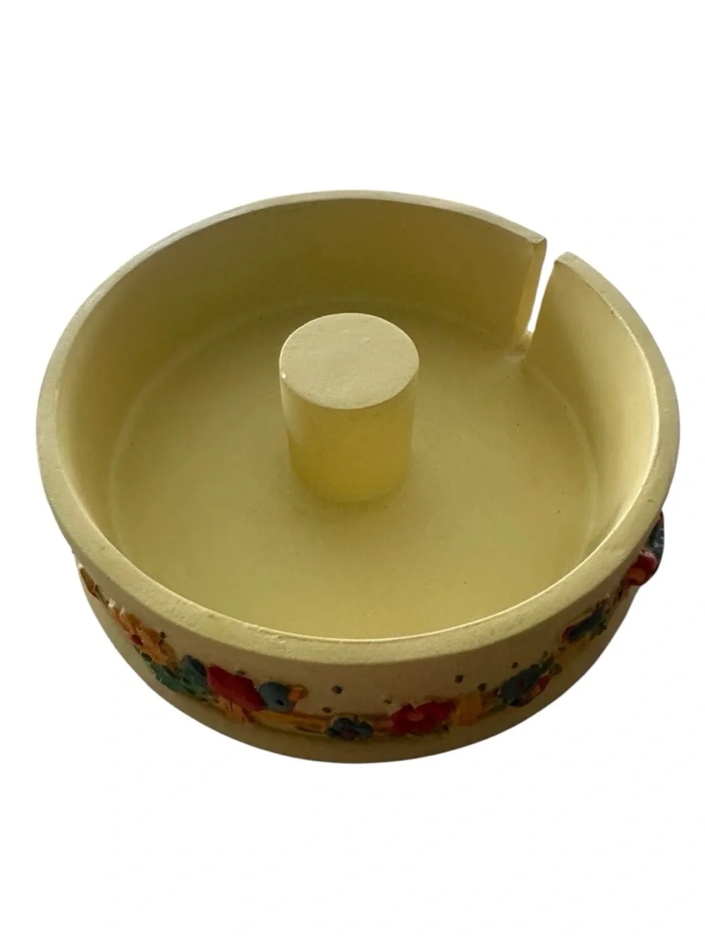 Round Covered Stamp Roll Holder Birds‎ on a Fence w/Hearts, Floral - Stamps